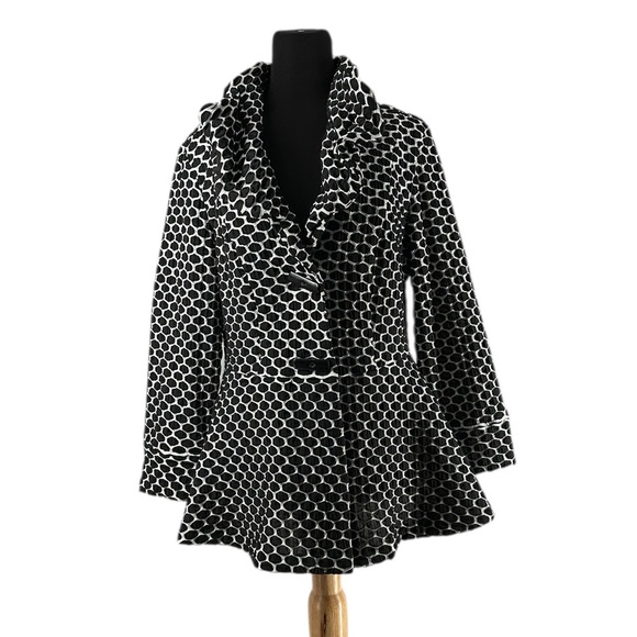 Joseph Ribkoff blazer black and white stretch material posable collar sz 14 - Picture 2 of 9